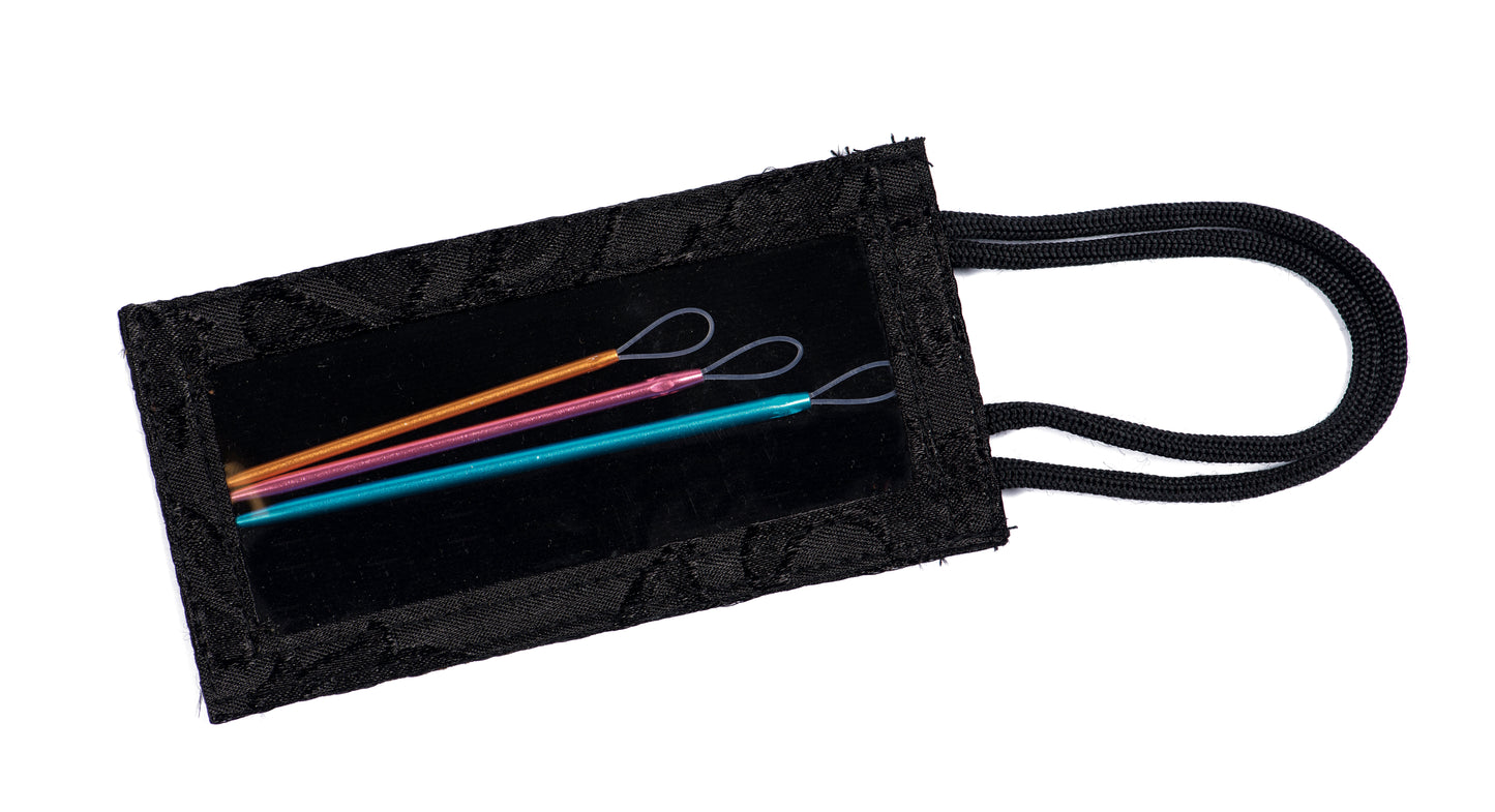 Ullnåler i farget aluminium, 2.25, 2.75 og 3.25 mm - Sett á 3 stk